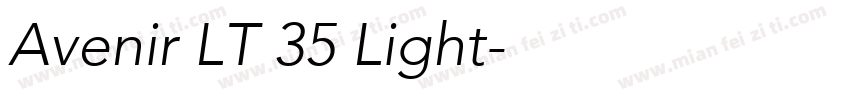 Avenir LT 35 Light字体转换